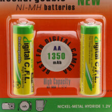 بسته 2 عددی باتری قلمی شارژی نیکل هیبرید فلز 1350 میلی آمپر 1.2 ولت CFL